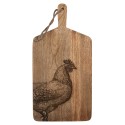 Clayre & Eef Planche à découper décoration 25x50x2 cm Marron Bois Poulet