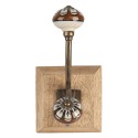 Clayre & Eef Wandhaken 10x11x18 cm Braun Holz Metall