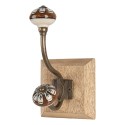 Clayre & Eef Wandhaken 10x11x18 cm Braun Holz Metall