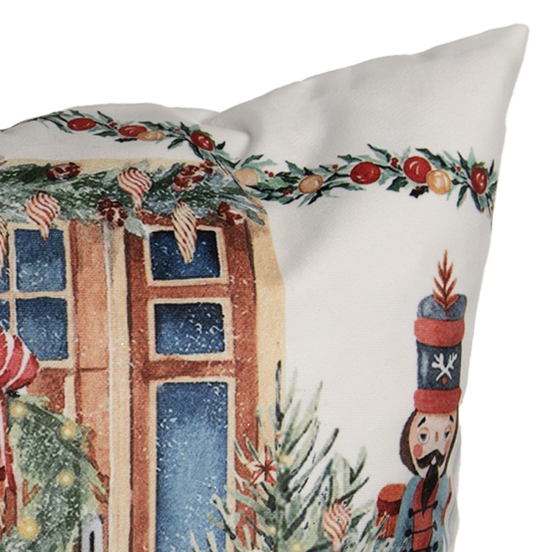Clayre & Eef Cushion Cover 45x45 cm White Polyester Christmas