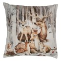 Clayre & Eef Federa per cuscino 45x45 cm Marrone Poliestere Cervi