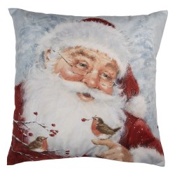 Clayre & Eef Federa per cuscino 45x45 cm Grigio Poliestere Babbo Natale