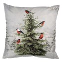 Clayre & Eef Cushion Cover 45x45 cm White Polyester Christmas Tree