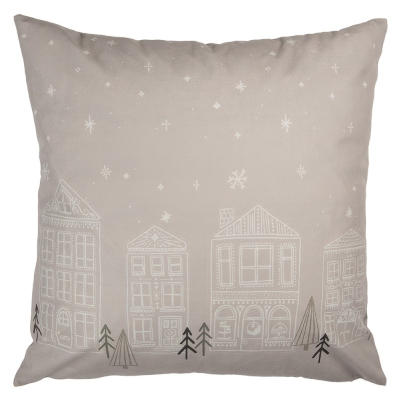 Clayre & Eef Cushion Cover 45x45 cm Beige Polyester Winter