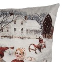 Clayre & Eef Federa per cuscino 45x45 cm Grigio Poliestere Inverno