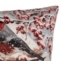 Clayre & Eef Housse de coussin 45x45 cm Bleu Polyester Oiseaux