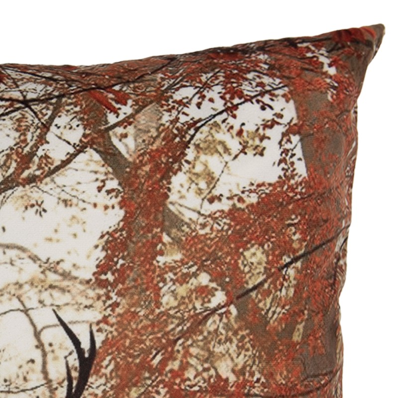 Clayre & Eef Cushion Cover 45x45 cm Brown Polyester Deer