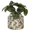 Clayre & Eef Pot de fleurs Ø 16x15 cm Beige Vert Céramique