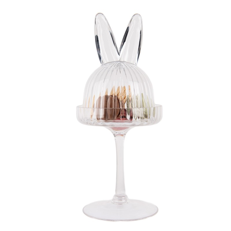 Clayre & Eef Cloche Lapin Ø 12x29 cm Transparent Verre