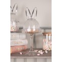 Clayre & Eef Cloche Lapin Ø 12x29 cm Transparent Verre