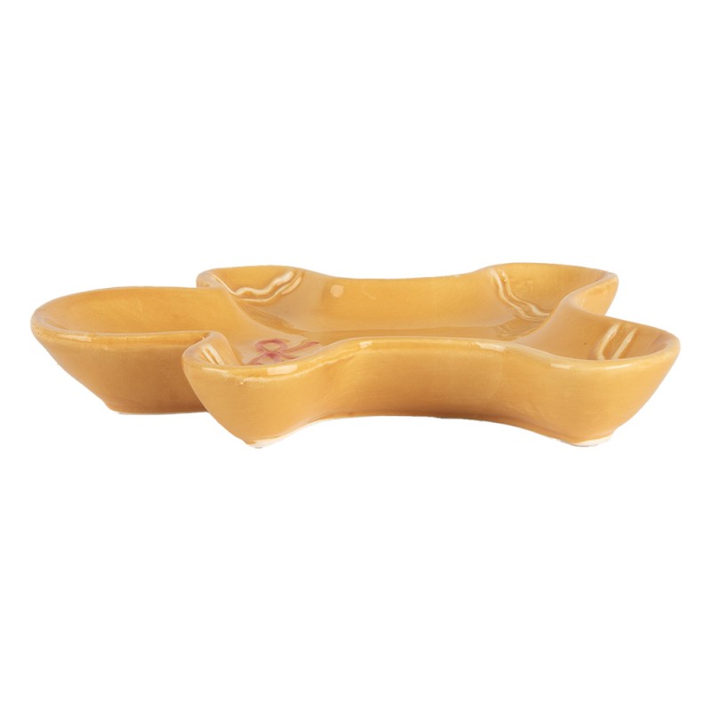 Clayre & Eef Decorative Bowl Gingerbread man 14x16x2 cm Brown Ceramic