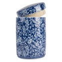 Clayre & Eef Vase avec Couvercle Ø 9x14 cm Bleu Céramique