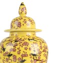 Clayre & Eef Vase with Lid Ø 11x22 cm Yellow Ceramic
