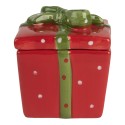 Clayre & Eef Barattolo di stoccaggio  Regalo 9x9x11 cm Rosso Ceramica