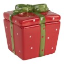 Clayre & Eef Barattolo di stoccaggio  Regalo 9x9x11 cm Rosso Ceramica