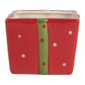 Clayre & Eef Barattolo di stoccaggio  Regalo 9x9x11 cm Rosso Ceramica
