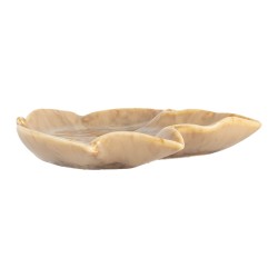 Clayre & Eef Decorative Bowl Leaf 14x13x2 cm Brown Ceramic