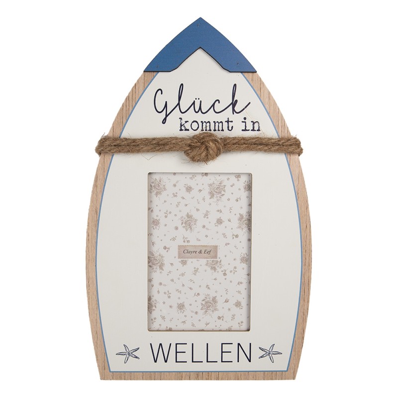 Clayre & Eef Photo Frame 10x15 cm White Wood product Boat