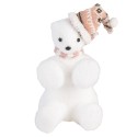 Clayre & Eef Decorative Figurine Bear 11x11x18 cm White Synthetic