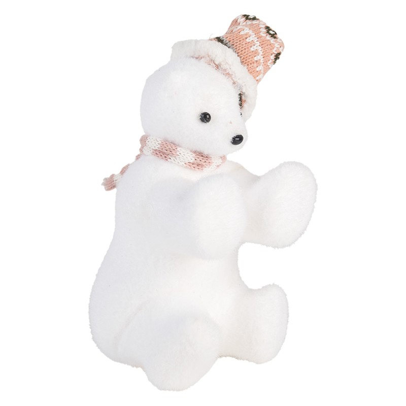 Clayre & Eef Decorative Figurine Bear 11x11x18 cm White Synthetic