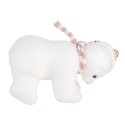 Clayre & Eef Decorative Figurine Bear 11x11x18 cm White Synthetic