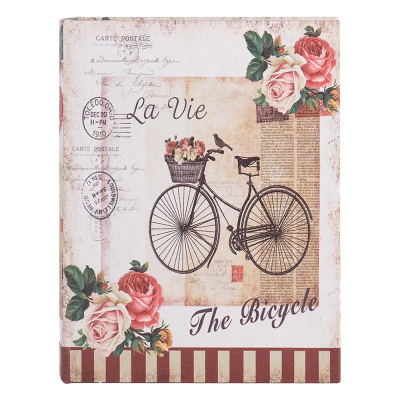 Clayre & Eef Opbergdoos Set van 3 27/22/ 17 cm Beige Hout Fiets
