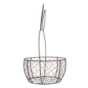 Clayre & Eef Decorative Basket Set of 2 Ø 33x55 / Ø 27x45 cm Brown Metal Rabbit