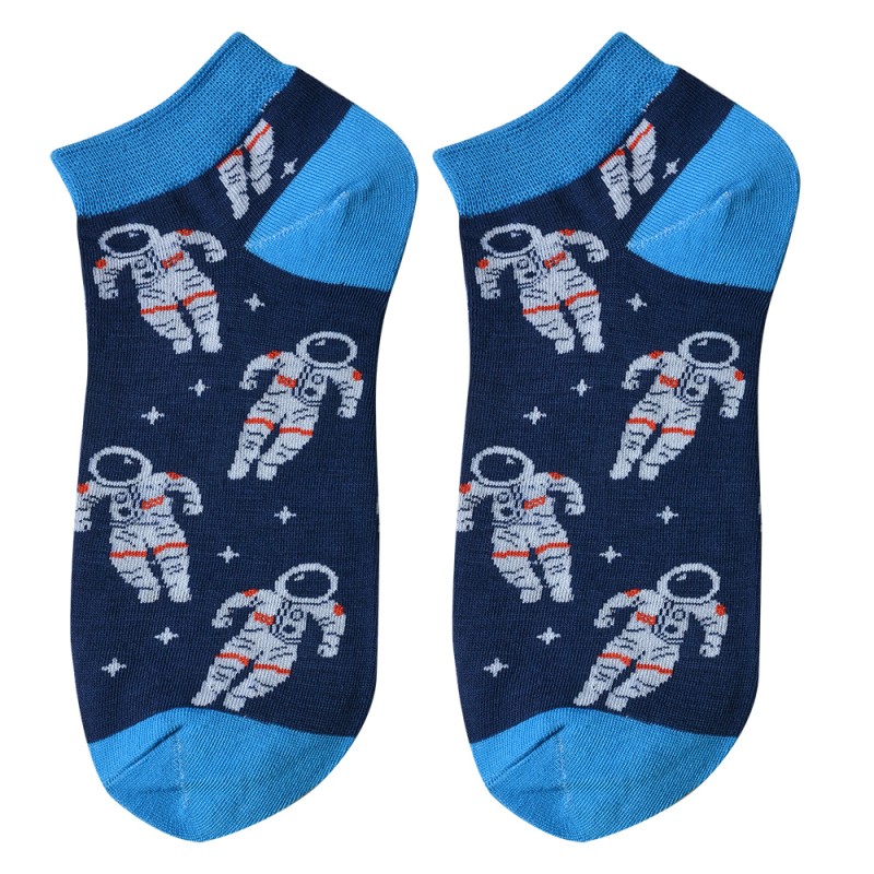 Clayre & Eef Funny Socks one size Blue Polyester Astronaut