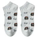 Clayre & Eef Chaussettes Fantaisie one size Blanc Polyester Hamburgers