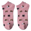 Clayre & Eef Funny Socks one size Pink Polyester Cats