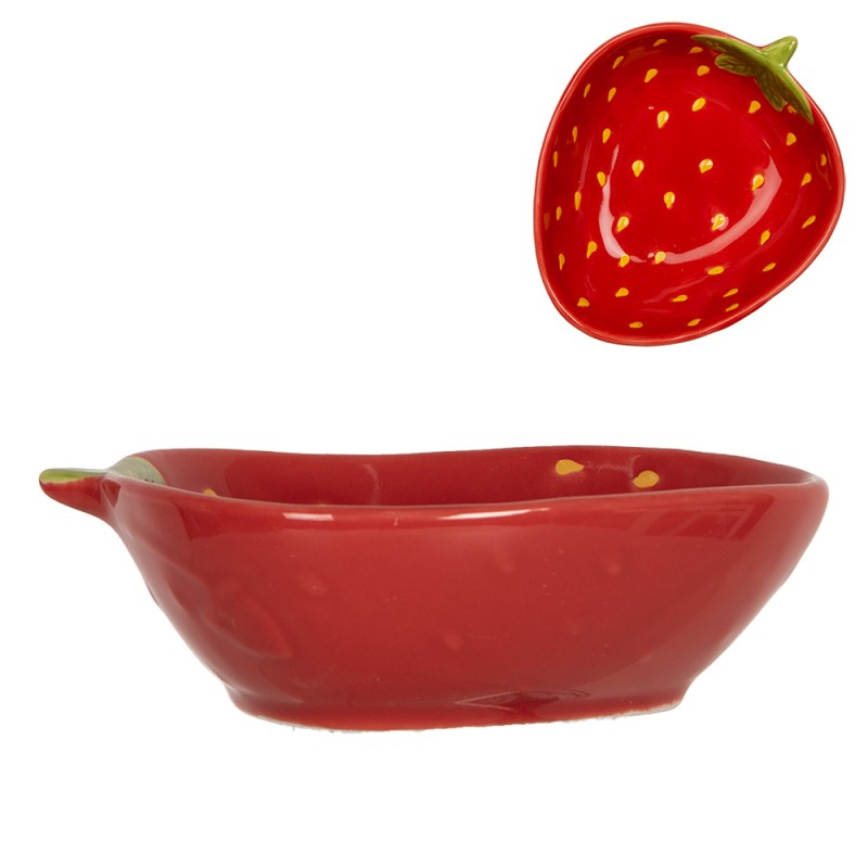 Clayre & Eef Schale Erdbeeren 100 ml Rot Keramik