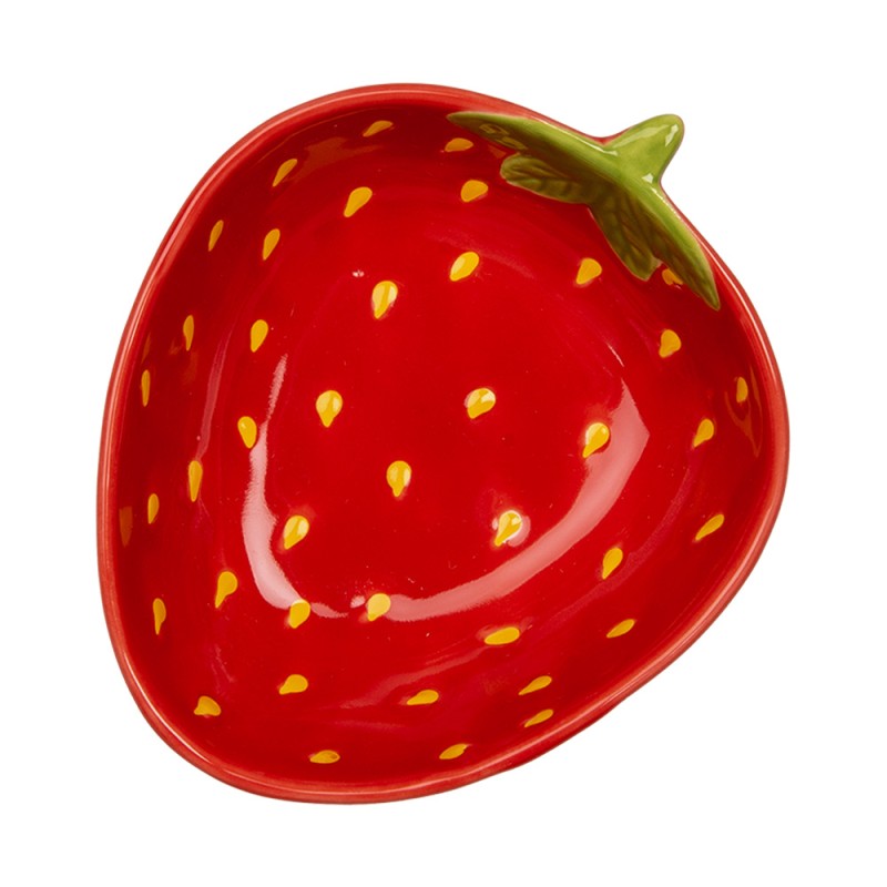 Clayre & Eef Schale Erdbeeren 100 ml Rot Keramik