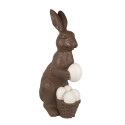 Clayre & Eef Statuetta decorativa Coniglio 47x25x82 cm Marrone Materiale ceramico