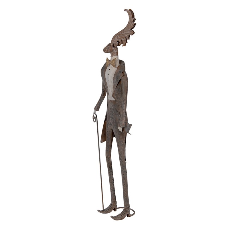Clayre & Eef Dekorationsfigur Hirsch 27x15x84 cm Braun Metall