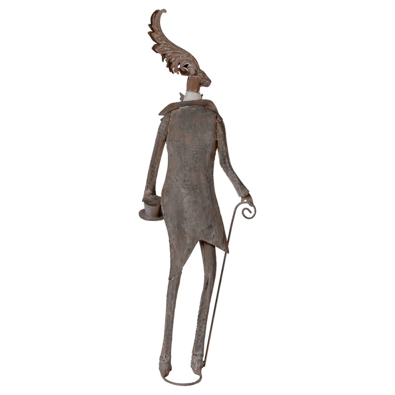 Clayre & Eef Dekorationsfigur Hirsch 27x15x84 cm Braun Metall