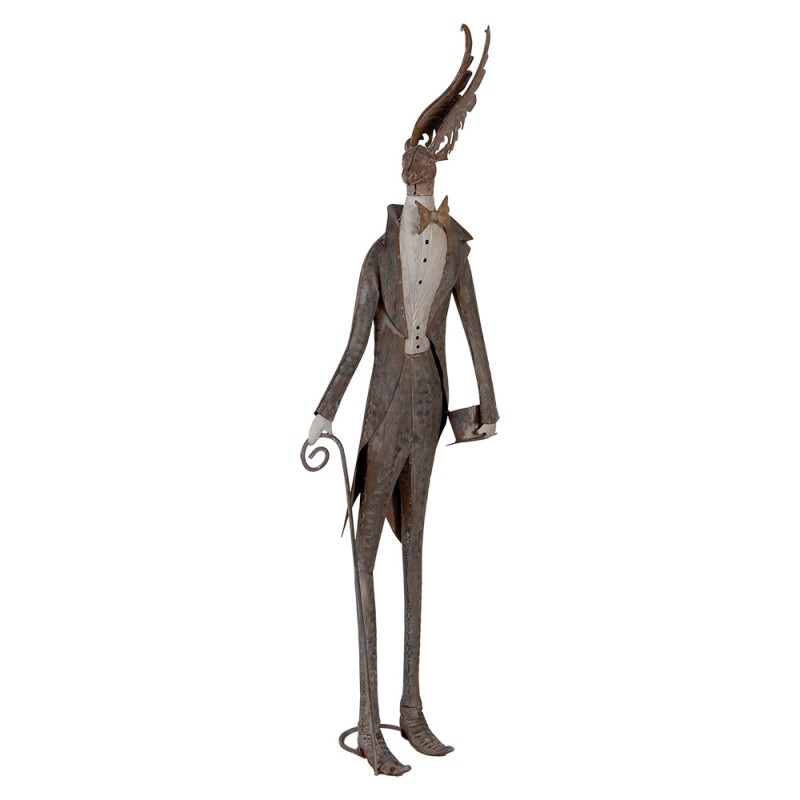 Clayre & Eef Dekorationsfigur Hirsch 27x15x84 cm Braun Metall