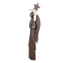 Clayre & Eef Kerstdecoratie Beeld Engel 48x18x133 cm Bruin Metaal
