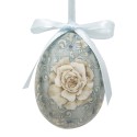 Clayre & Eef Ensemble de 12 pendentifs de Pâques Œuf Ø 4x5 cm Multicolore Plastique