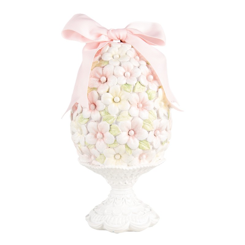 Clayre & Eef Decorative Figurine Egg Ø 10x20 cm Pink Plastic
