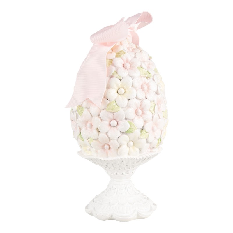Clayre & Eef Decorative Figurine Egg Ø 10x20 cm Pink Plastic