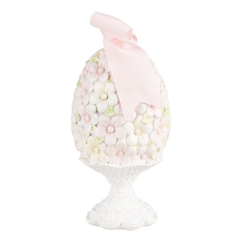 Clayre & Eef Decorative Figurine Egg Ø 10x20 cm Pink Plastic