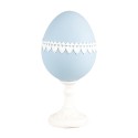 Clayre & Eef Statuetta decorativa Uovo 11x9x21 cm Blu Plastica