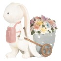 Clayre & Eef Figurine décorative Lapin 11x6x10 cm Blanc Plastique