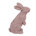 Clayre & Eef Statuetta decorativa Coniglio 19x11x26 cm Rosa Plastica