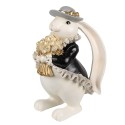 Clayre & Eef Dekorationsfigur Kaninchen 22 cm Weiß Kunststoff