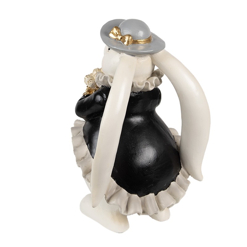 Clayre & Eef Dekorationsfigur Kaninchen 22 cm Weiß Kunststoff