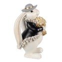 Clayre & Eef Dekorationsfigur Kaninchen 22 cm Weiß Kunststoff