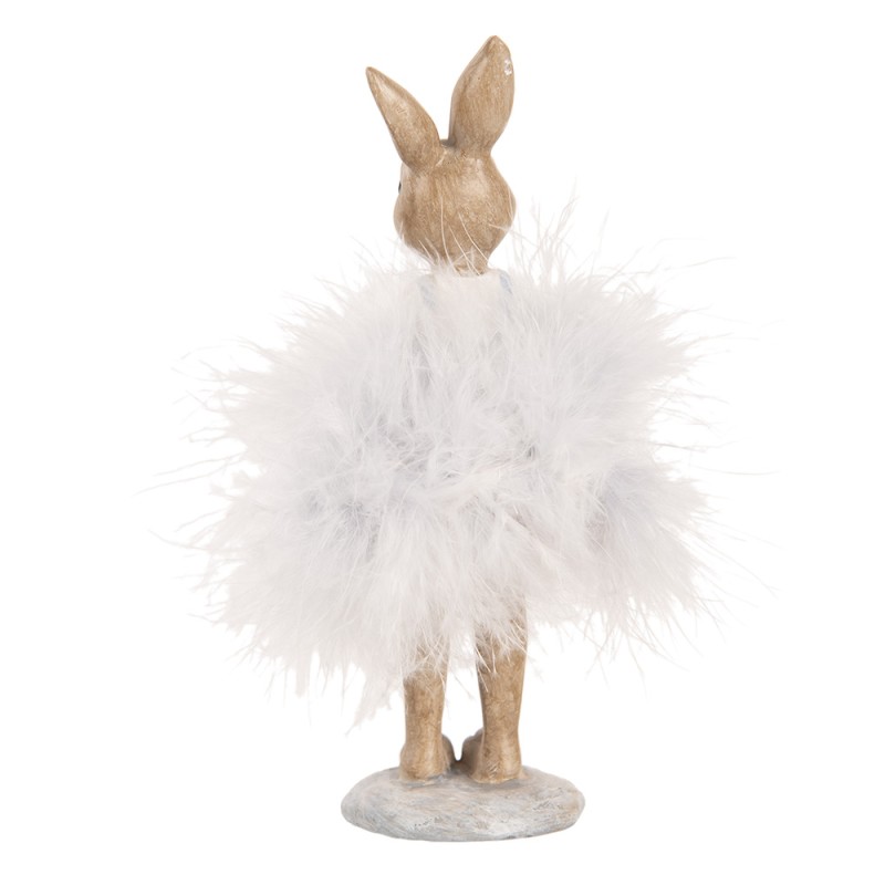 Clayre & Eef Decorative Figurine Rabbit 17 cm Beige Plastic