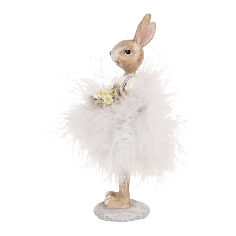Clayre & Eef Decorative Figurine Rabbit 17 cm Beige Plastic
