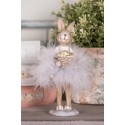 Clayre & Eef Decorative Figurine Rabbit 17 cm Beige Plastic